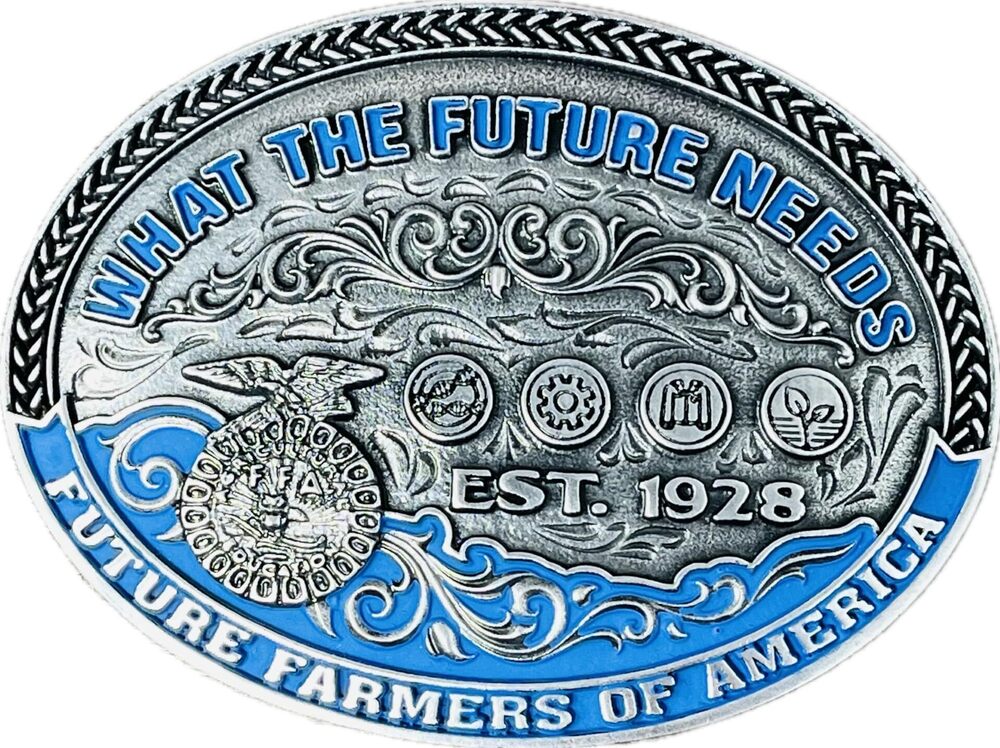 9939 FFA Future Farmers of America Attitude Belt Buckle What the Future